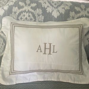 Pottery Barn AHL monogrammed pillow